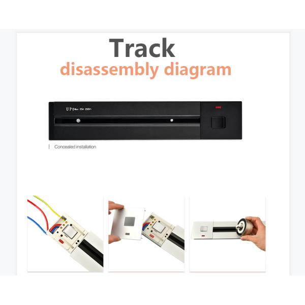 Removable Power Socket, Concealed Mounting Track And Power Adapter For Commercial