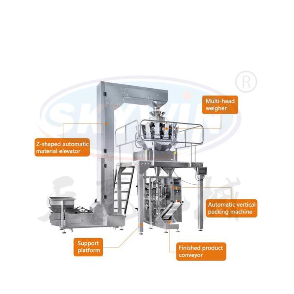 30~120Bag/min Multihead Weigher Vertical Packaging Machine / VFFS Packing Machine