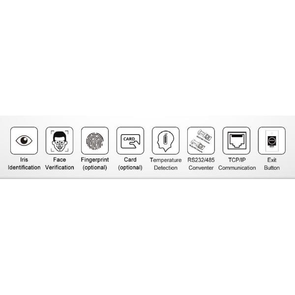 Multitouch Face Biometric Reader Attendance Machine With Temperature Detector