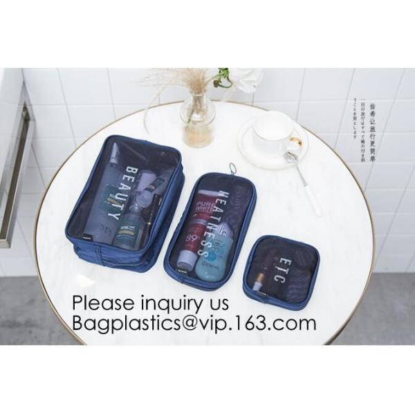Custom Private Logo Travel Accessories Laundry Pouch 4pcs Packing Cubes Set Compression Travel Cubes, bagease, bagplasti