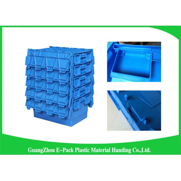Industrial 50kgs Security Plastic Attach Lid Containers / plastic storage bins with lids