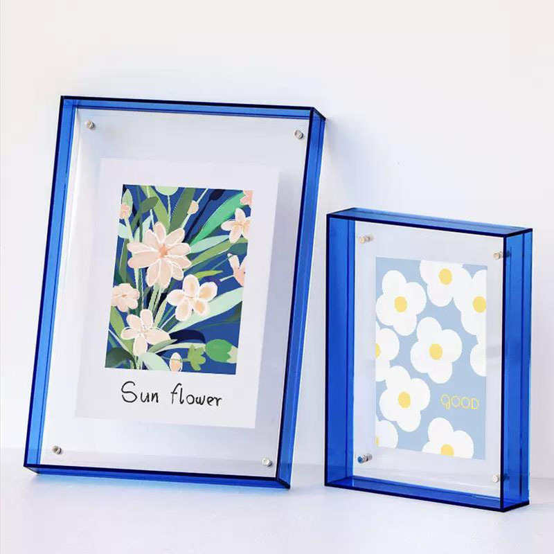 Factory Custom Double Sided Transparent Silk Scarf Displaying Artwork Certificate Exhibition Acrylic Picture Frame