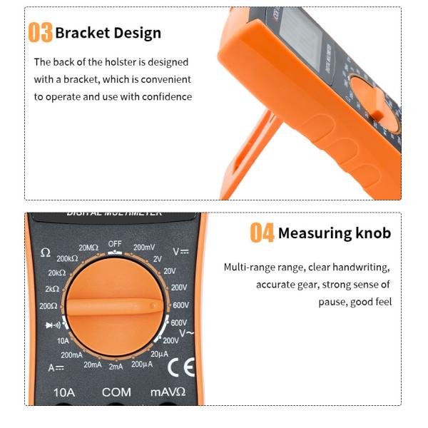 VC830L Manual Range VICTOR Digital Multimeter 1999 Counts Large Lcd Display small size pocket multimeter