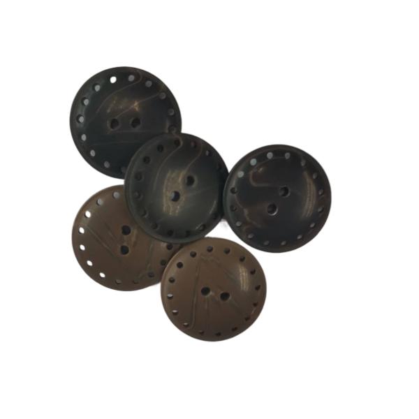 Plastic Dark Brown Plastic Buttons Multiple Hole On The Edge 36L Use On Coat Outwear