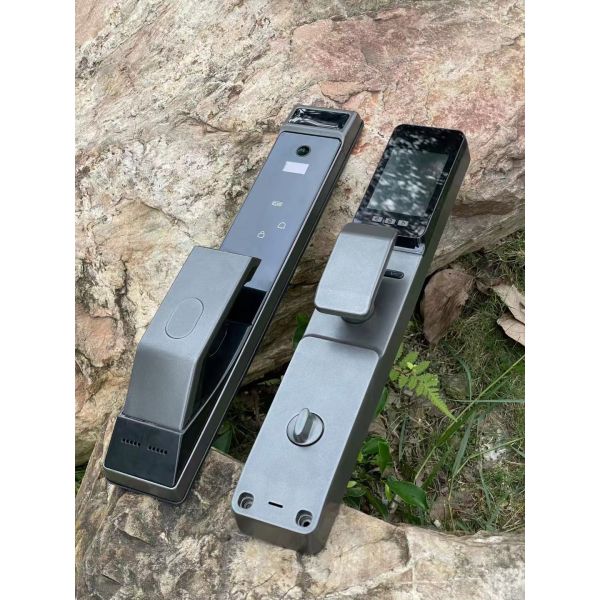 Qleung S914MAX 3D Face Tuya Wifi Automatic Lock Fingerprint Code Card Smart Door Lock with Peephole Camera