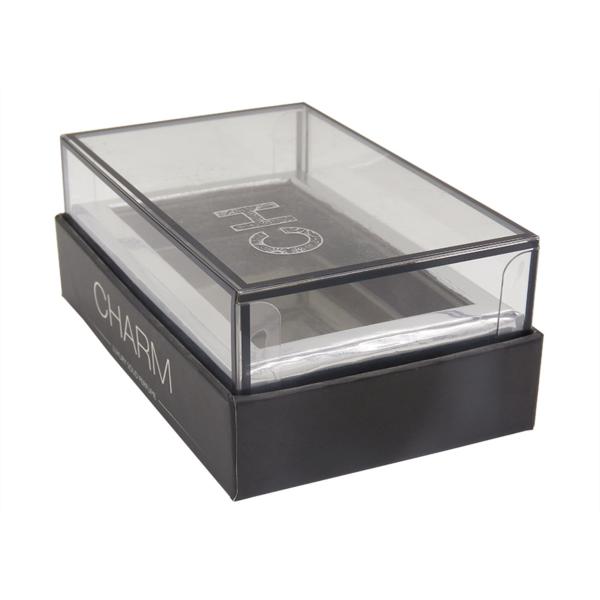 Empty Square Cardboard Foldable Boxes Clear Lid Wine Spray Bottle Wrapping 5× 7 × 2