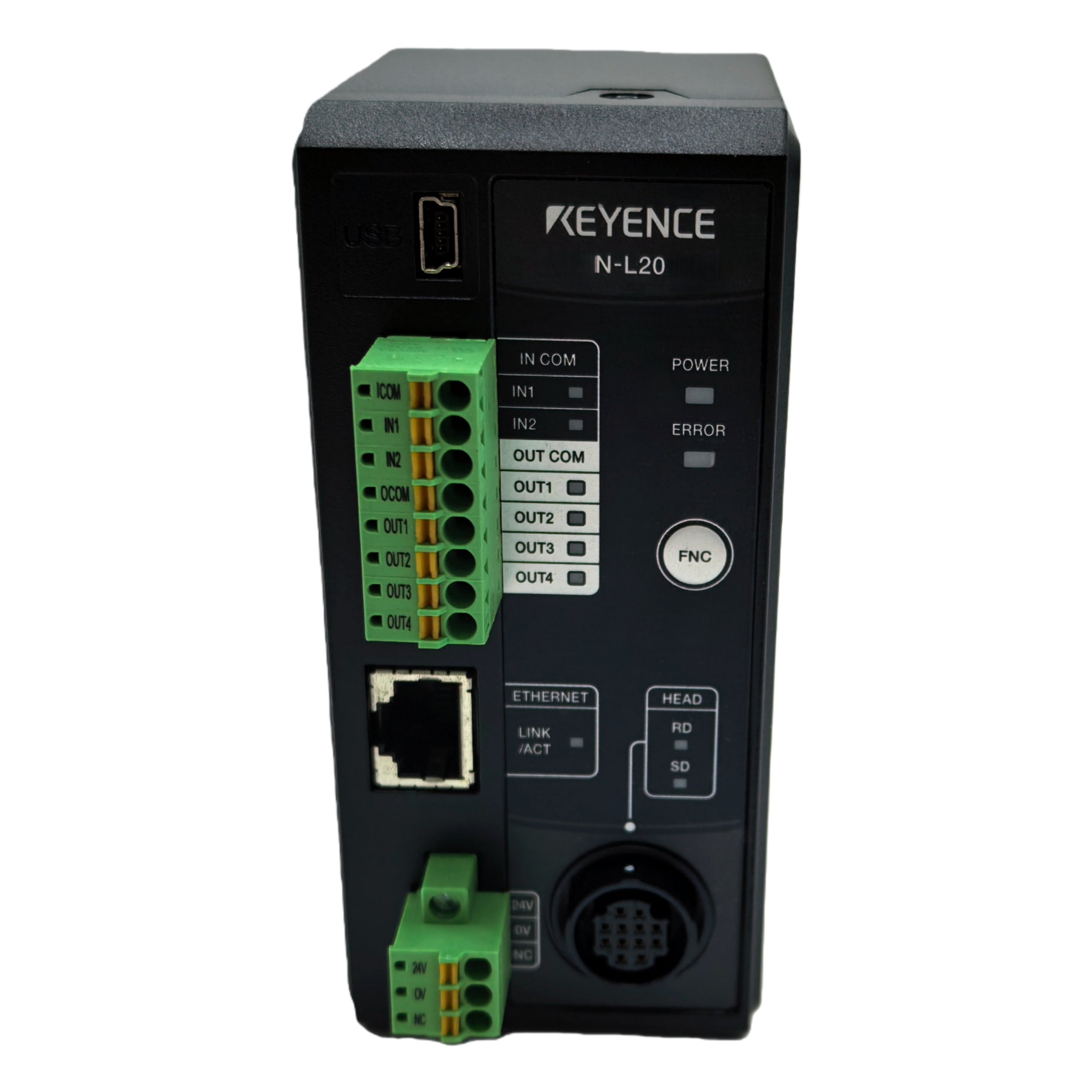 KEYENCE N-L20 Small Barcode QR Code Scanner Communication Unit Industrial Automation