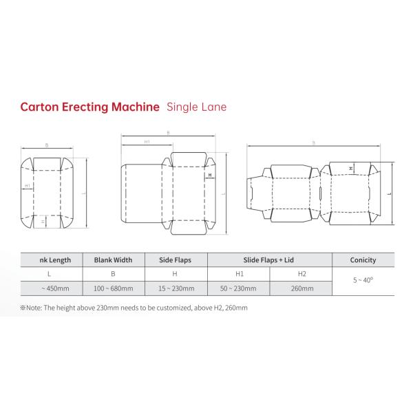 Carton Erecting Machine Single Lan Box Packaging Machine