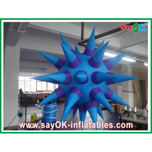 Hanging Inflatable Lighting Decoration , Purple 2m Inflatable Led Star