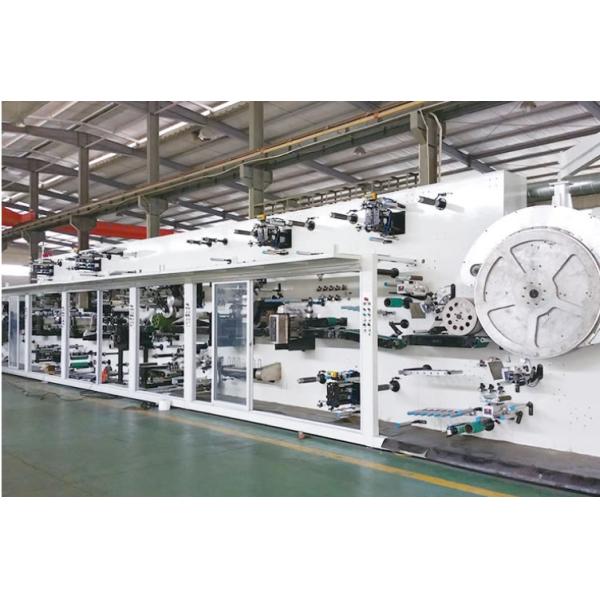 Automatic full servo I shape baby diaper machine customized double ears pampers making machine price