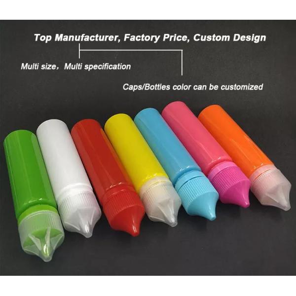 Pet Plastic 30ml E Cig Liquid Bottle With Child Tamper Proof Lid