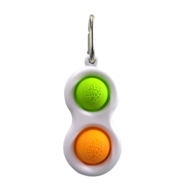 Push Decompression Keychain Fidget Spinner Two Color For Pressure Release