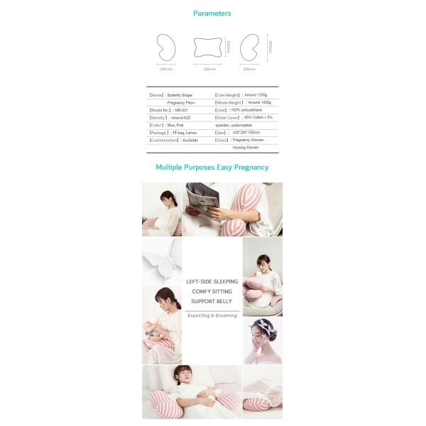 Soft Memory Maternity Pregnancy Pillow U Shape For Side Sleepers