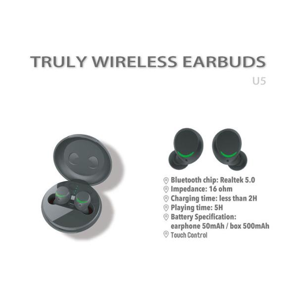 5.0t Bluetooth Sports Earphones Music Earbuds Comfortable Feeling U5 16ohm Impedance