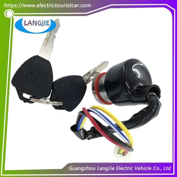 Marshell Electric Car 4-Wire Ignition Switch Lock For Sightseeing Cars Universal For Vintage Cars