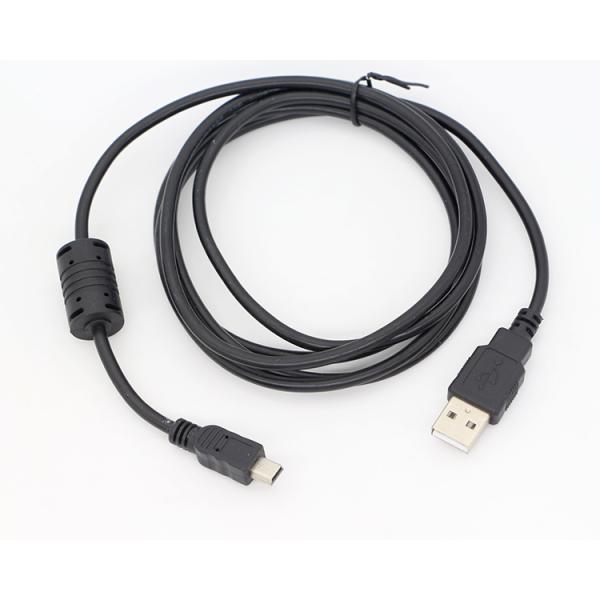 1m Digital Camera Magnetic Ring Mini USB Data Charger Cable with Ferrite
