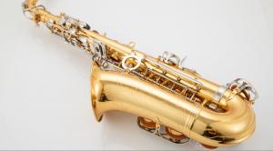 Quality Nickel Tenor Saxophone Weifang Rebon Eb Key Nickel Silver Alto Saxophone  Welding of key and tube body. The key type mus for sale