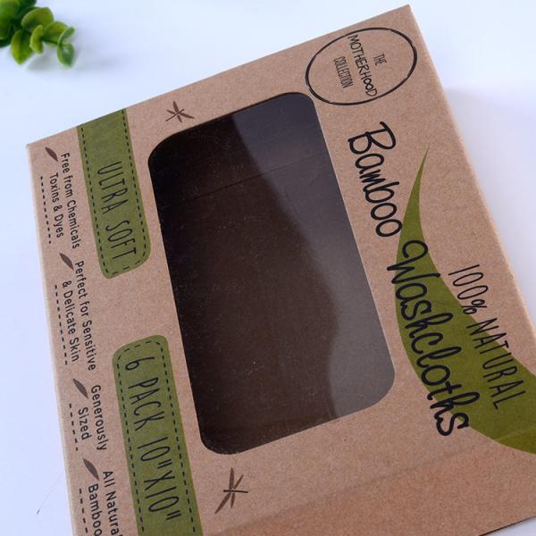 Kraft paper handmade soap packaging box with pvc window