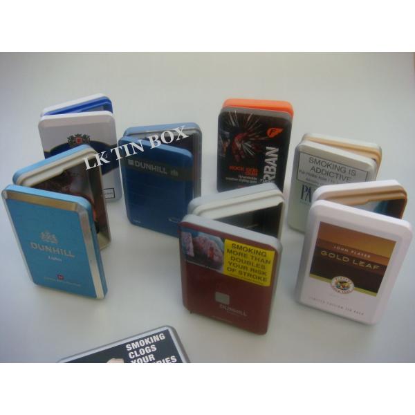 Hard 1 Pack London Embossed Cigarette Tin Can With Plastic Insert