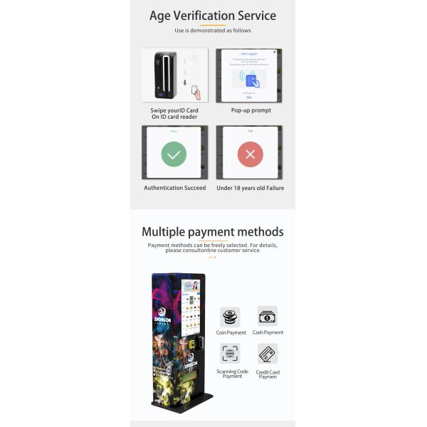 Automatic User-Friendly Wigs Spring Touch Screen Vending Machine for Public Spaces