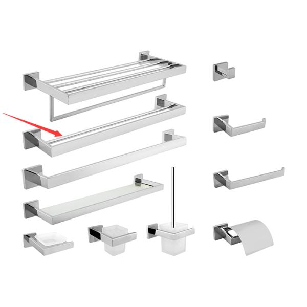 Concealed Screw Mounting Bathroom Accessory Double Towel Bar Dependability