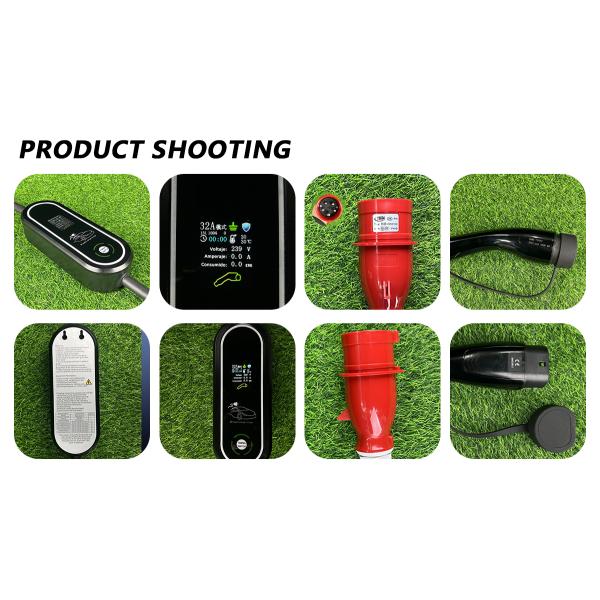 Type2 Portable Charger 22kw 3phase Wallbox 32A AC Home Compatible Single Phase for Electric Vehicle Charging Equipment