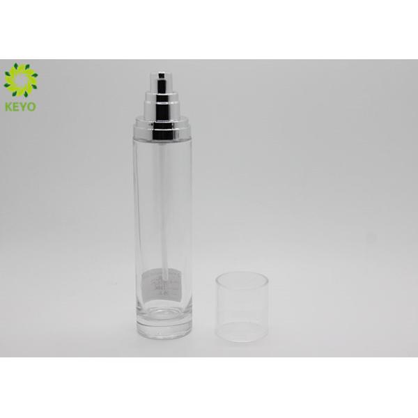 Serum Moisturizer Lotion Empty Skin Care Bottles With Silver Pump Clear Cap
