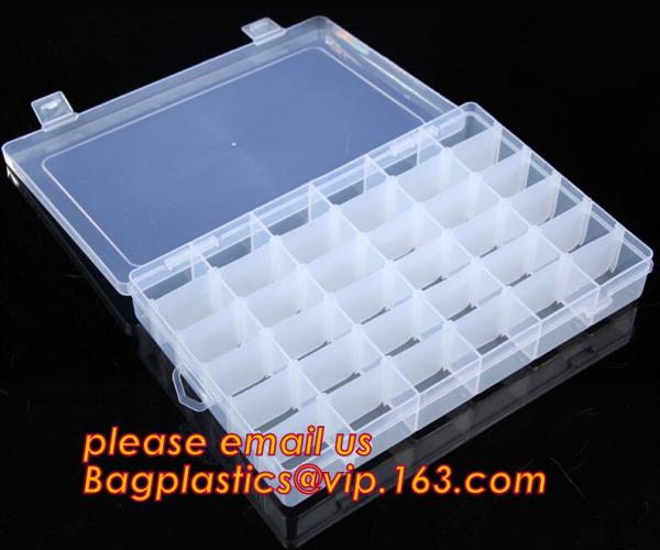 PP plastic storage box for electronic components storage, Adjustable Storage Box Plastic Case Home Organizer Jewelry Bea
