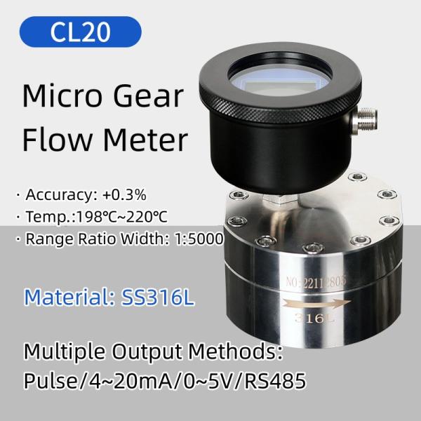 Mini Positive Displacement Flowmeter 420ma Flow Sensor Micro Gear Flow Meter