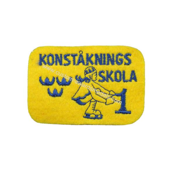50% EMB, 75% EMB, 100% EMB Customized Embroidery / Woven Patch With Felt Material