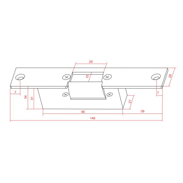 SL150A Surface Mount Electric Strike Lock Mechanical For Door Access Control System