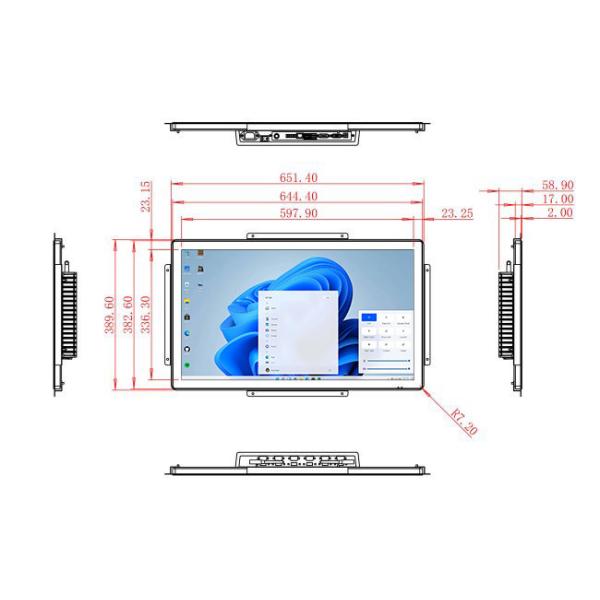 27-Inch Windows Display for Control Centers and Entertainment Systems