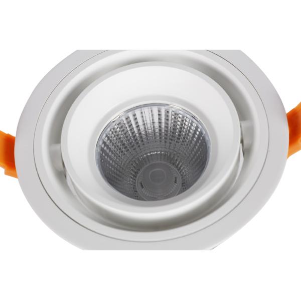 Matt Black Recessed Adjustable COB LED Down Light 32W / Round LED Downlight