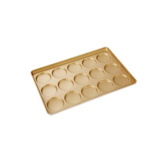 Quality 15 Cavity 600x400x30mm PTFE Hamburger Bun Baking Pan for sale