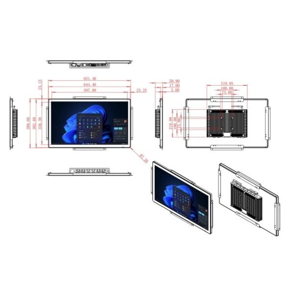 27-Inch Windows Display for Control Centers and Entertainment Systems