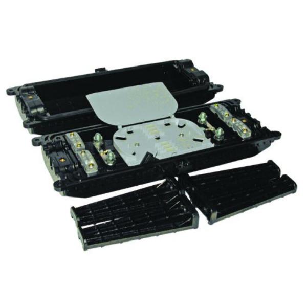 Horizontal PC material Fiber Optic Splice Closure , optical splice closure
