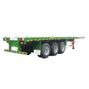 2500mm WMI Shipping Container Flatbed Trailer Fuwa Three Axle Flatbed