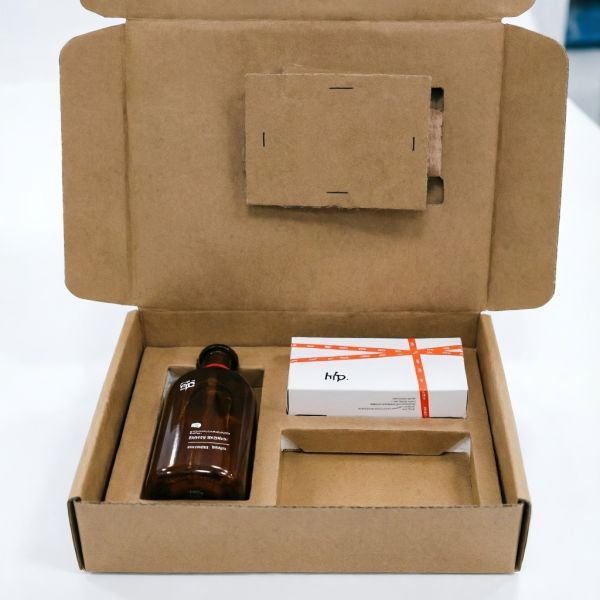Custom Fit Honeycomb Box Cosmetic Custom Corrugated Boxes Brown