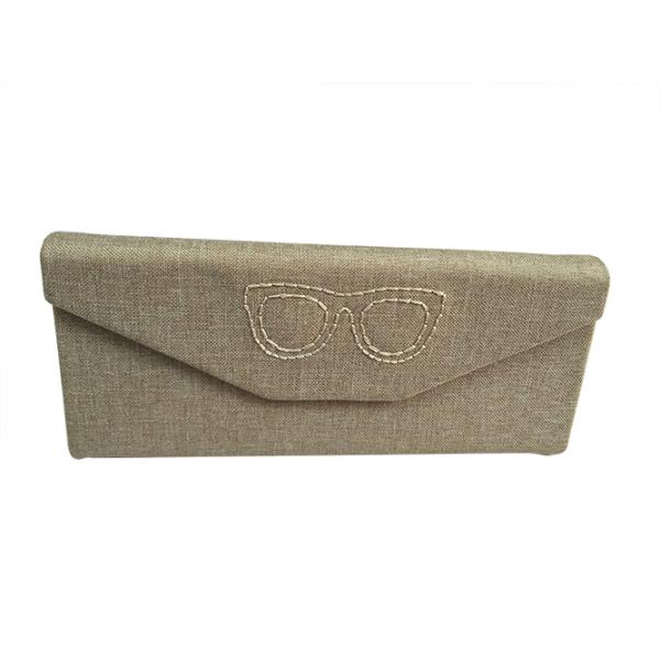 Fabric Folding Eyeglass Case With Customized Color Logo Printing