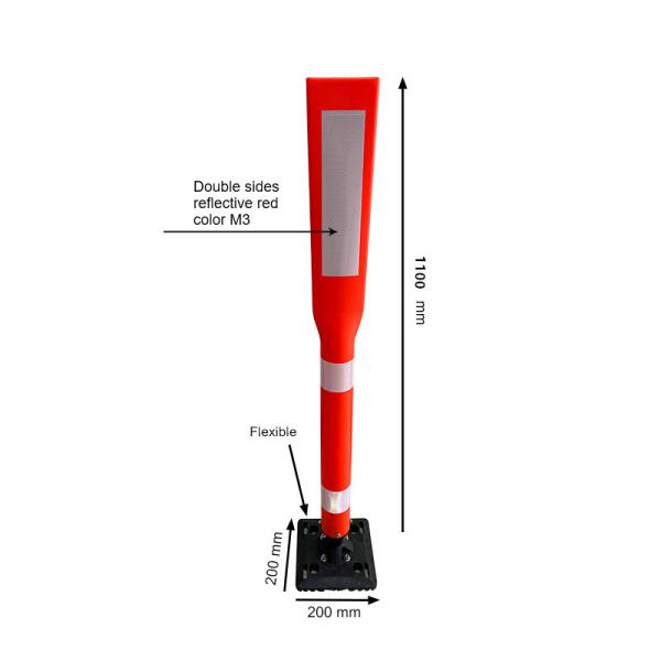 Safety Flexible Guide Post Reflective Bollard Post Warning Posts Reflective Delineator Post