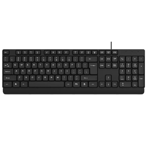 104-key Wired Multimedia Keyboard Black Waterproof HIPS Plastic USB Plug-and-play Customizable Logo Printing. Mouse 1200DPI ABS Shell