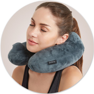 Soft Inflatable Neck Pillow , Inflatable Travel Neck Support CGS Certification