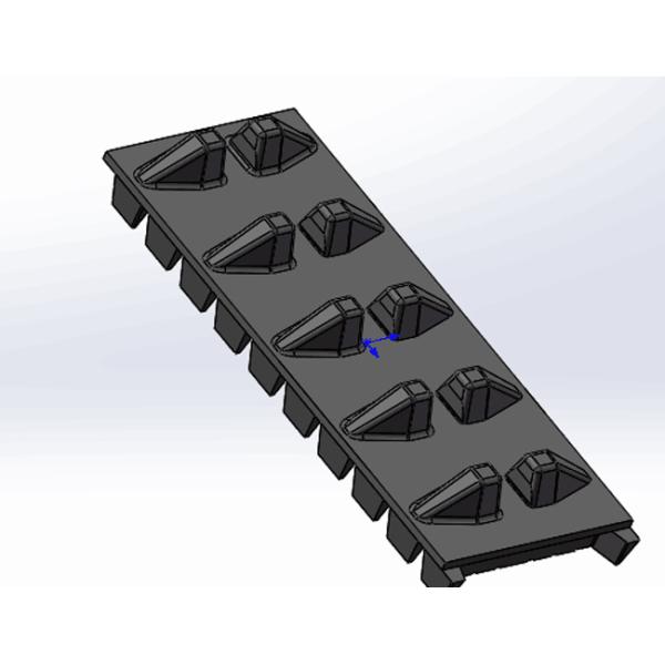 118mm Width Lightweight Robot Rubber Tracks Dial Type Adjustable Length