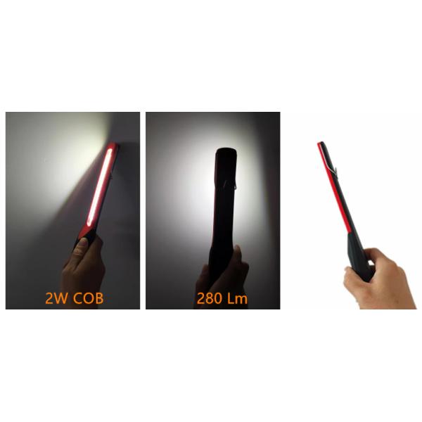 Slim Long 2w Cob Led Portable Work Light Battery Powered With Magnet Hook