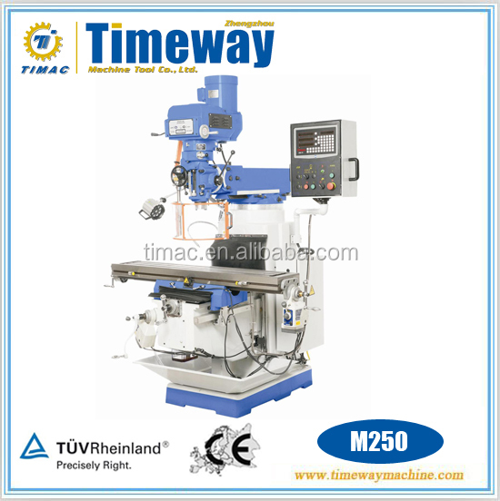Customized Voltage M250 Vertical Turret Milling Machine with 2.25kW Spindle Motor Power