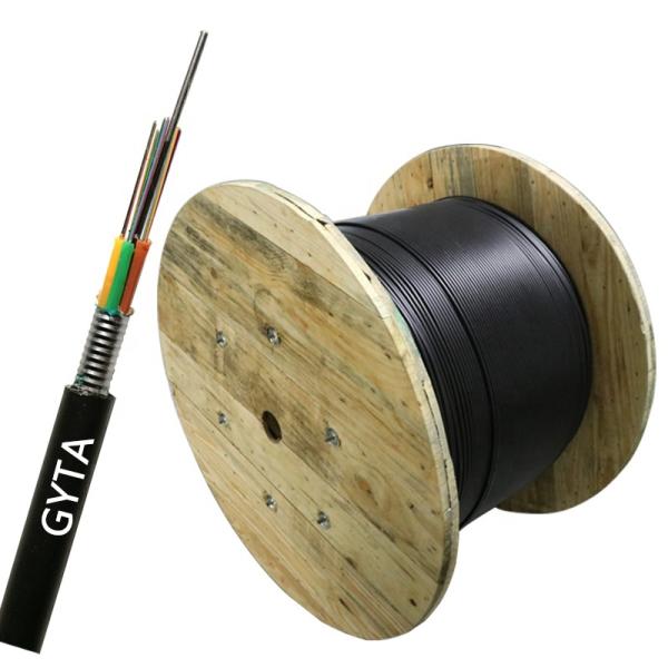 Outdoor GYTA G652D Armoured Optical Fiber Cable Single Mode