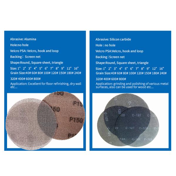 Customized Hook and Loop Paper Abrasive Sanding Discs for Surface Grinding in Purple
