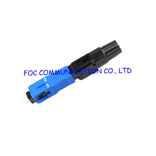 Pre - Embedded Durable FTTH Quick Fiber Optic Connector SC UPC