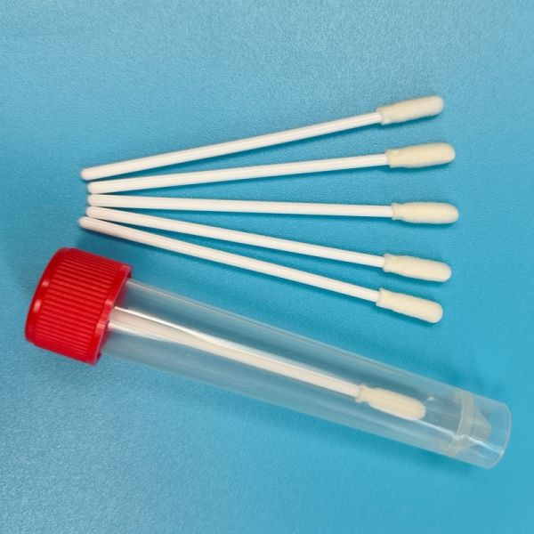 8cm PP Stick Round Foam Tip Surface Sampling Swab Environmental Control Specimen Collection Swab for Food
