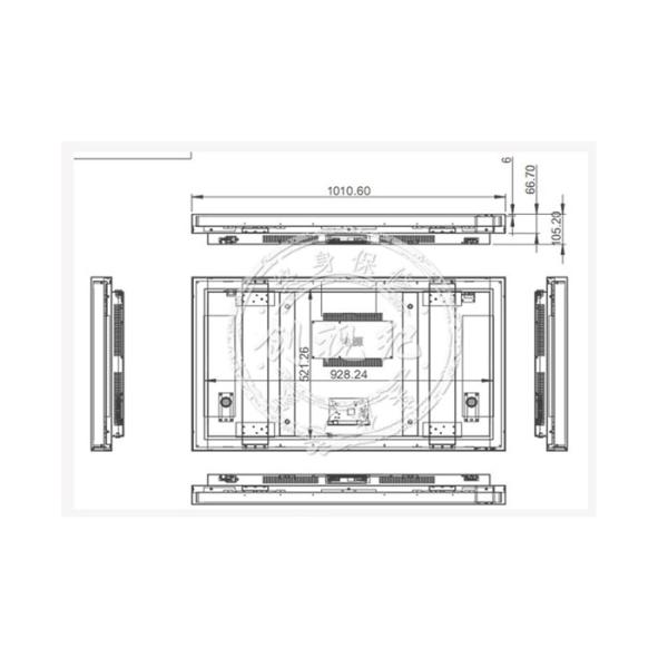 37 inch Wall Mount LCD Display , 600cd/m2 LCD Media Player Board